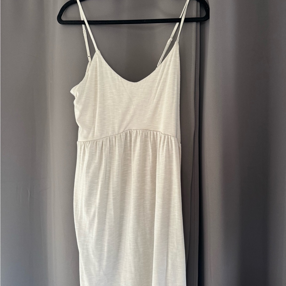 Off White Spaghetti Strap Dress